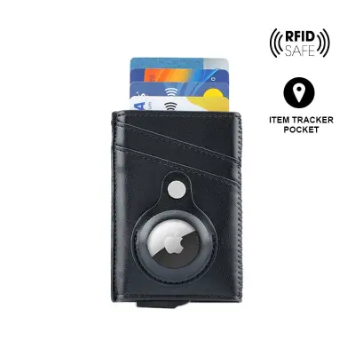 TROMSI - Santhome(R) PU Card Holder with Santhome Tag pocket - Black