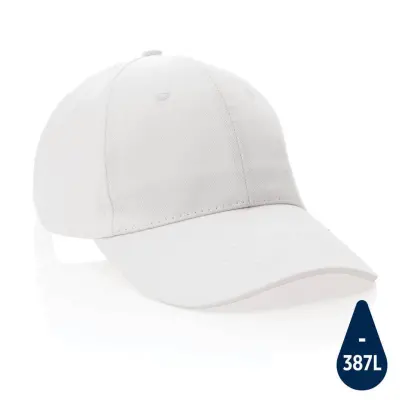 Impact AWARE 6 Panel 280gr Recycled Cotton Cap - White