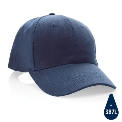 Impact AWARE 6 Panel 280gr Recycled Cotton Cap - Navy Blue