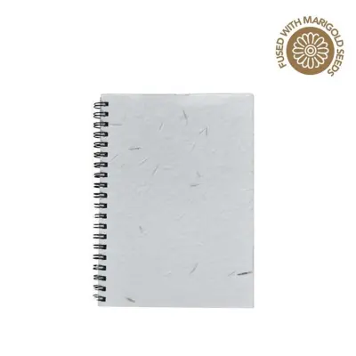LUGO - eco-neutral(R) B6 Soft Cover Handmade Seed Paper Spiral Notebook