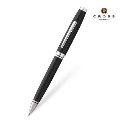 Cross Coventry Black Lacquer with Polished Chrome Appointments Ballpoint Pen (Blue Ink) 