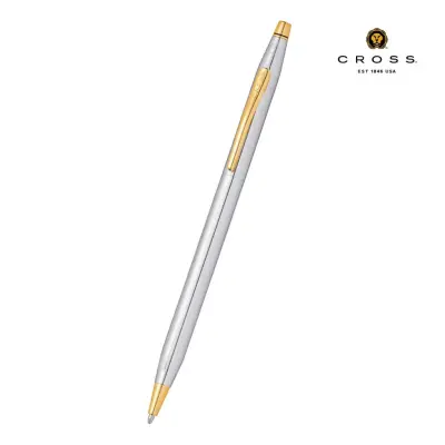 Cross Classic Century(R) Medalist(R) Chrome with 23KT Gold Plated Appointments Ballpoint Pen  (Blue Ink)