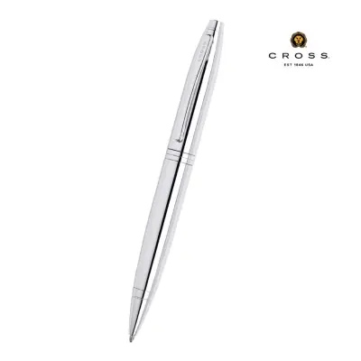 Cross Calais Polished Chrome with Polished Chrome Appointments Ballpoint Pen  (Blue Ink)